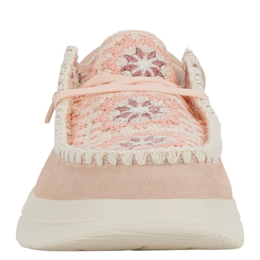 Wendy Comf Suede Crochet - Pale Pink/Multi - Image 5