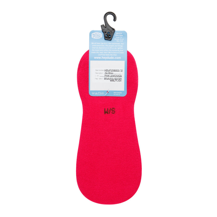 HEYDUDE No Show Sock 3 Pack - Pink Lemonade - Image 4